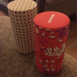 Teavana containers with rock sugar and tea